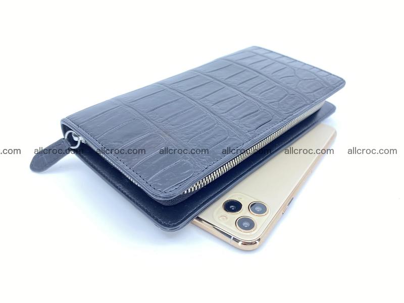 Crocodile skin zip wallet 612