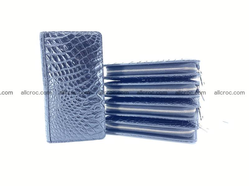 Crocodile skin zip wallet 614