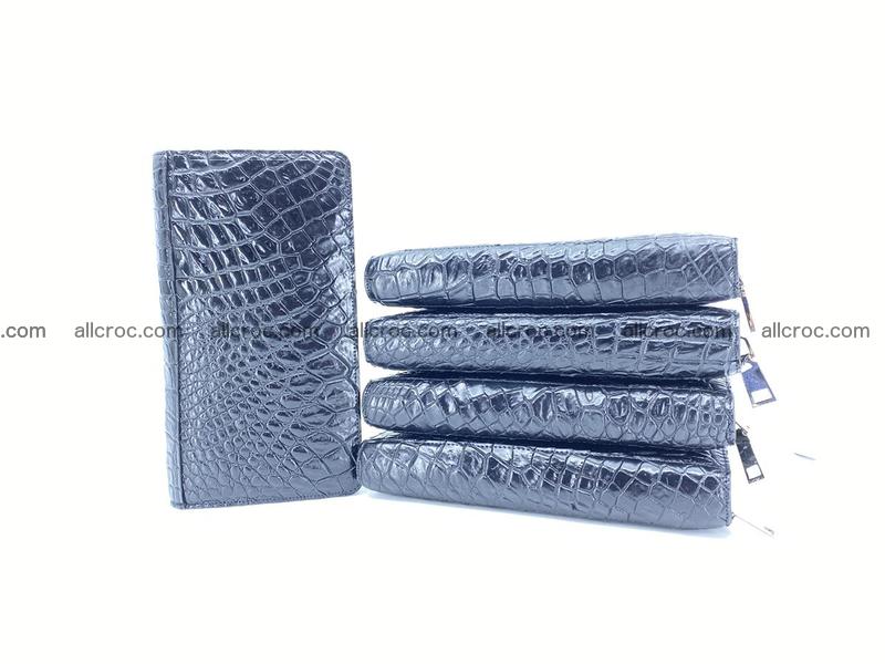 Crocodile skin zip wallet 614