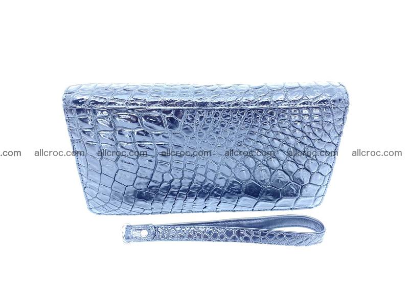 Crocodile skin zip wallet 614