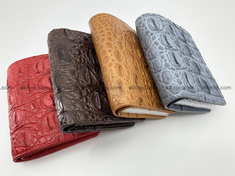 Crocodile leather vertical wallet HK 639