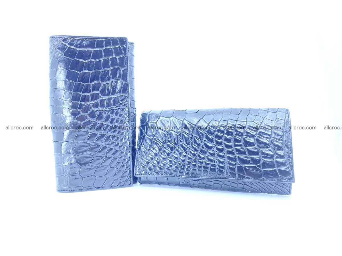 Crocodile leather wallet long wallet trifold 655 Foto 8