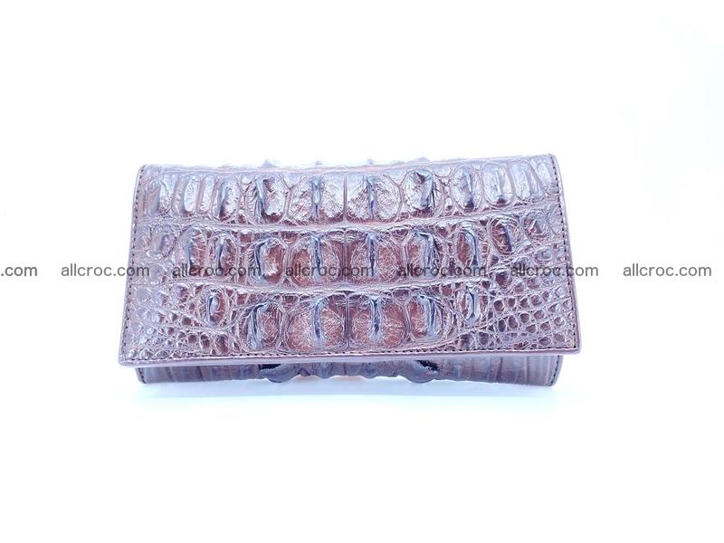 Crocodile leather wallet long wallet trifold 651
