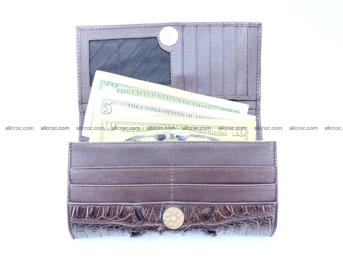 Crocodile leather wallet long wallet trifold 651 Foto 4