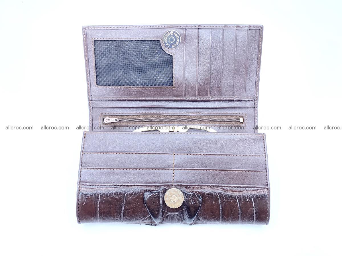 Crocodile leather wallet long wallet trifold 651 Foto 5