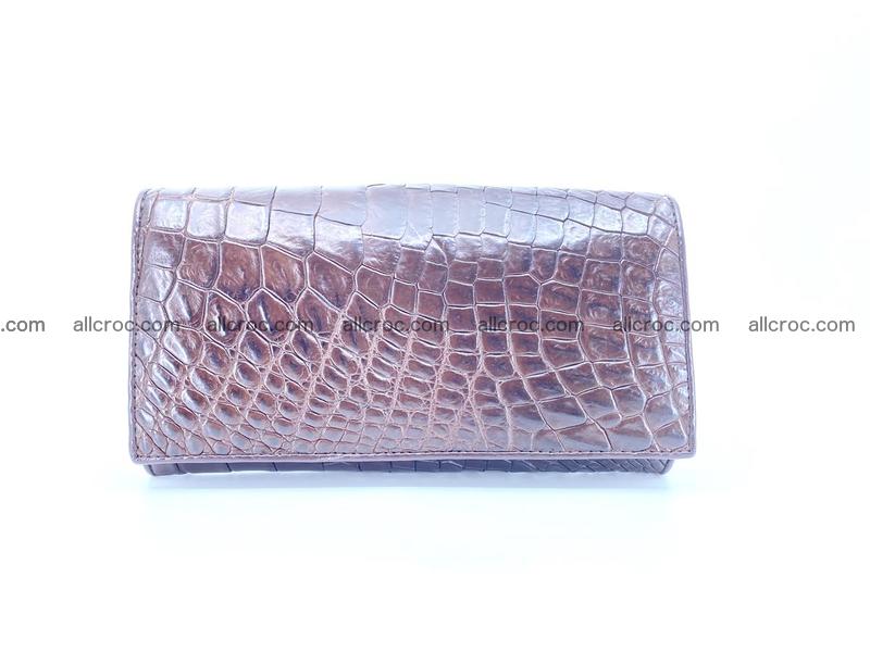 Crocodile leather wallet long wallet trifold 654