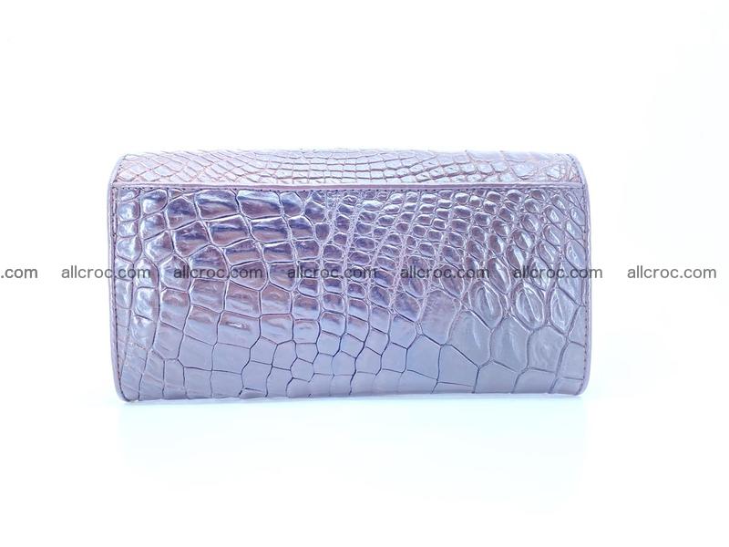 Crocodile leather wallet long wallet trifold 654