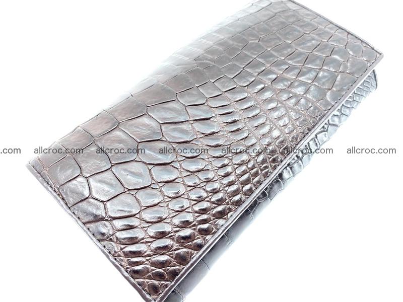 Crocodile leather wallet long wallet trifold 654