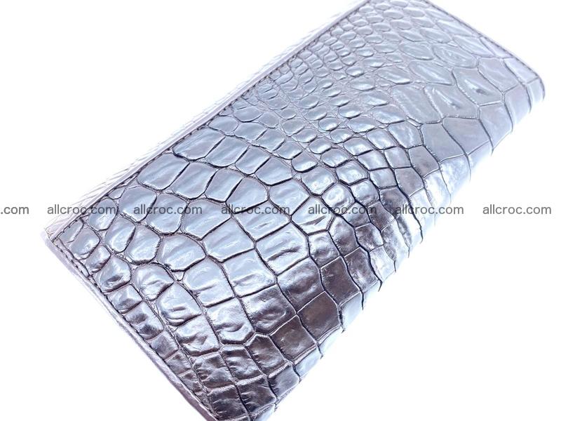 Crocodile leather wallet long wallet trifold 654