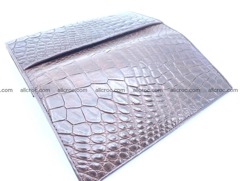 Crocodile leather wallet long wallet trifold 654