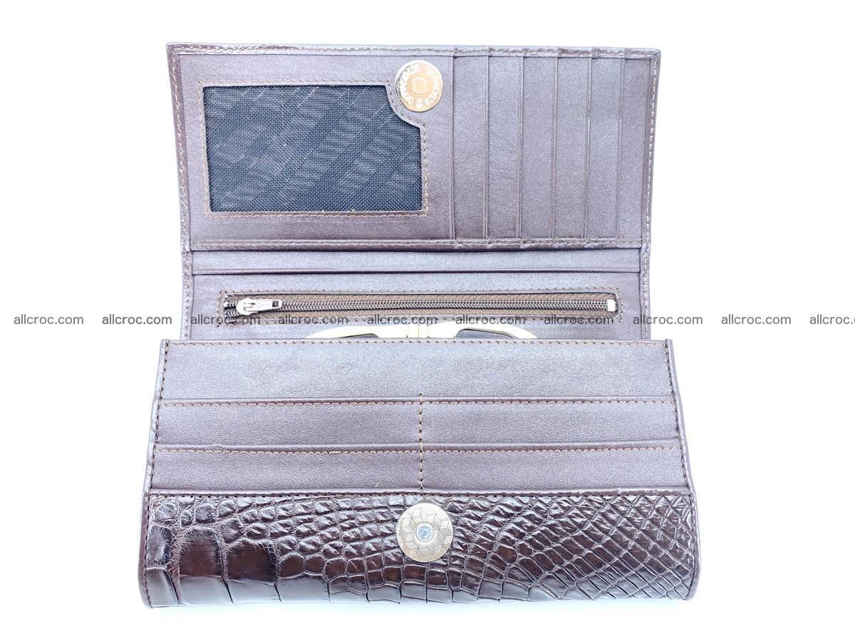 Crocodile leather wallet long wallet trifold 654 Foto 7