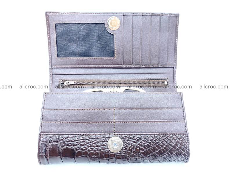 Crocodile leather wallet long wallet trifold 654