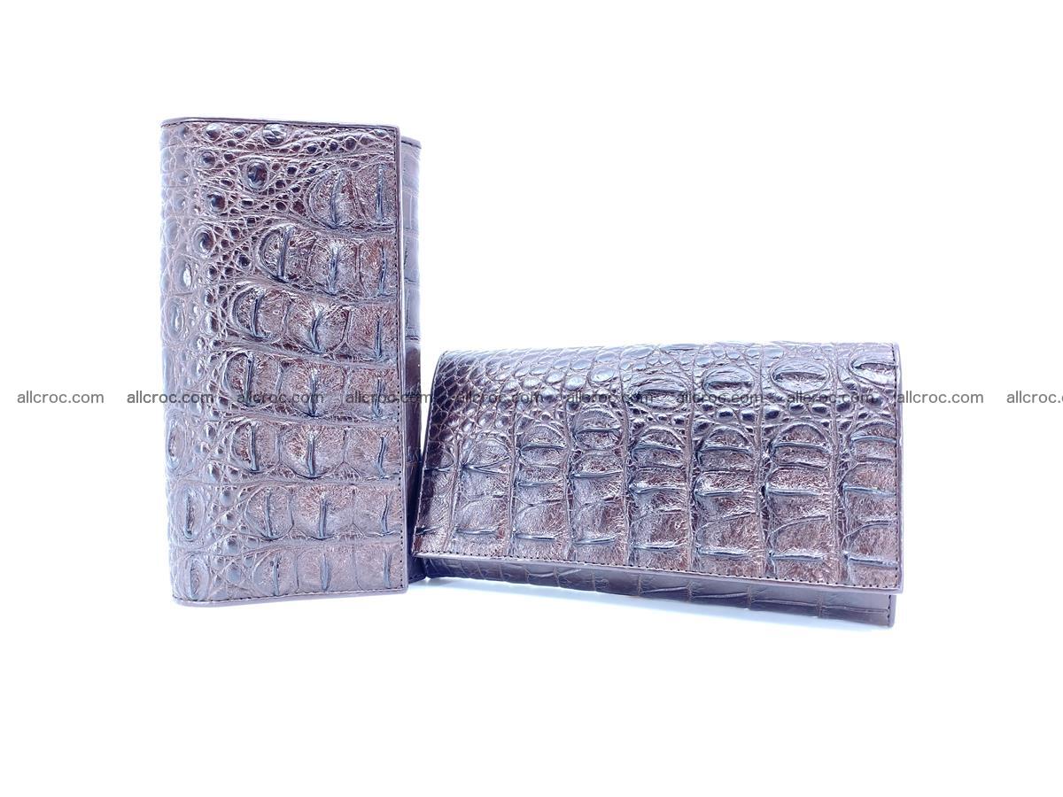 Crocodile leather wallet long wallet trifold 649 Foto 9