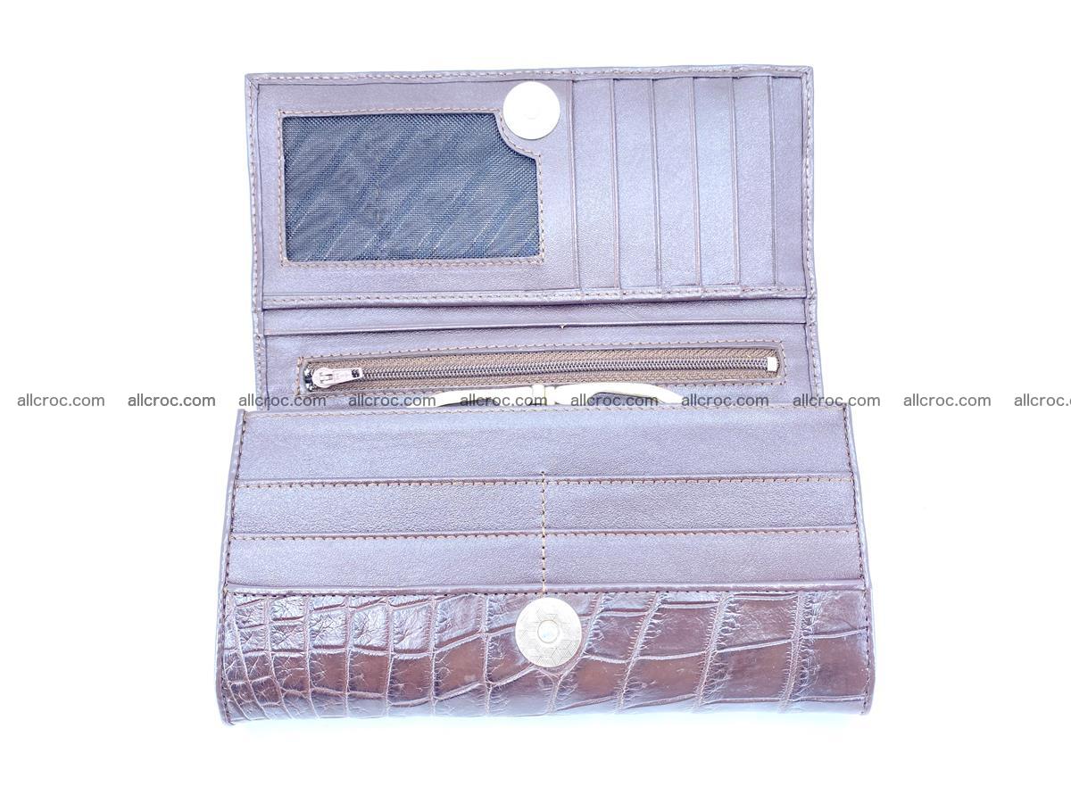 Crocodile leather wallet long wallet trifold 649 Foto 5