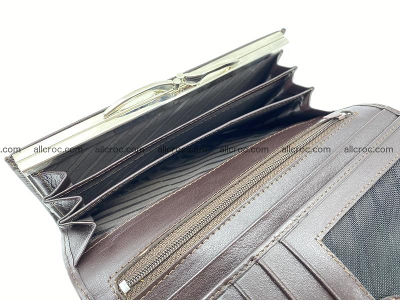Crocodile leather wallet long wallet trifold 649