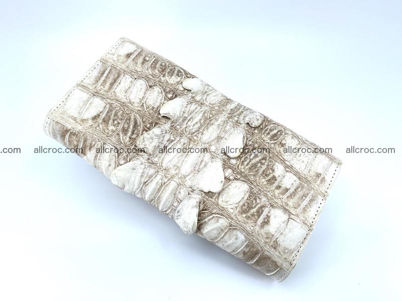 Long wallet trifold from Siamese crocodile leather 511