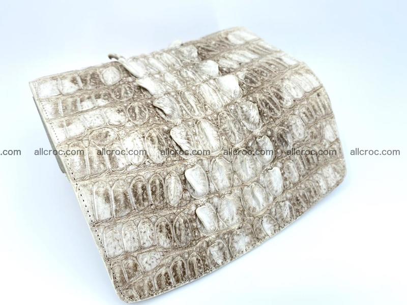 Long wallet trifold from Siamese crocodile leather 511