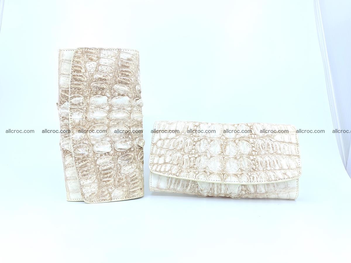 Long wallet trifold from Siamese crocodile leather 512 Foto 10