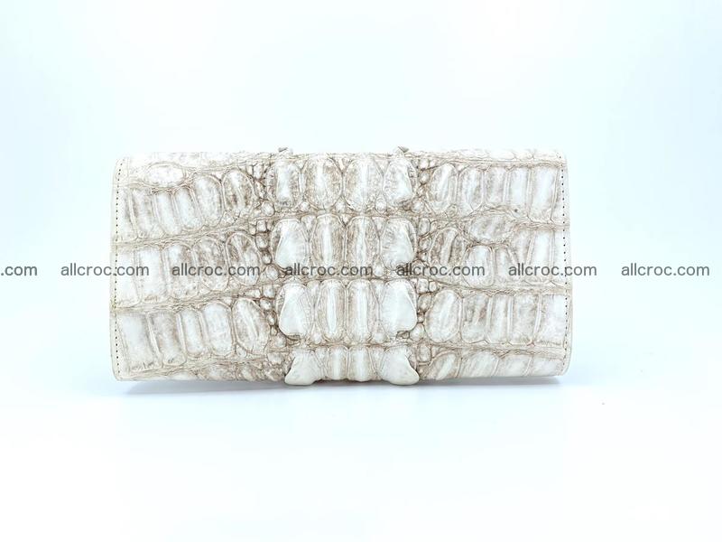 Long wallet trifold from Siamese crocodile leather 512