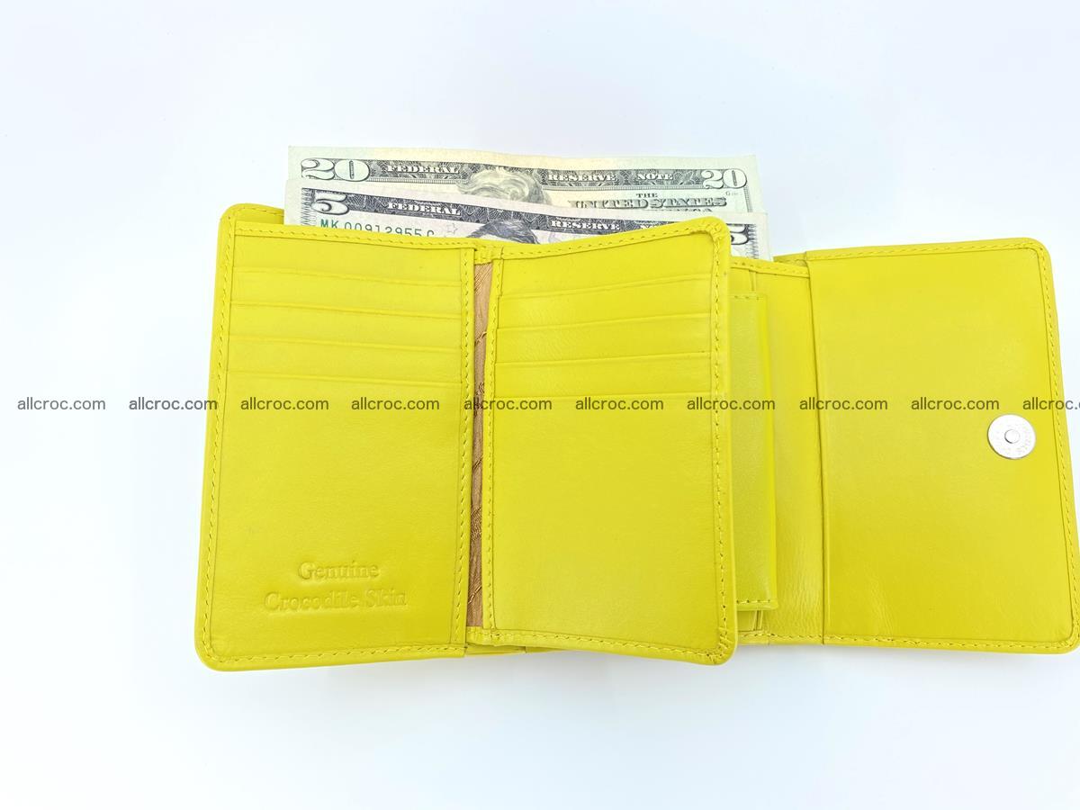 Siamese crocodile skin wallet for lady, trifold medium size 425 Foto 6