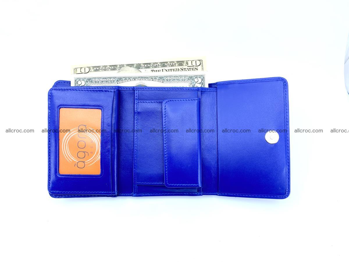Siamese crocodile skin wallet for lady, trifold medium size 424 Foto 6