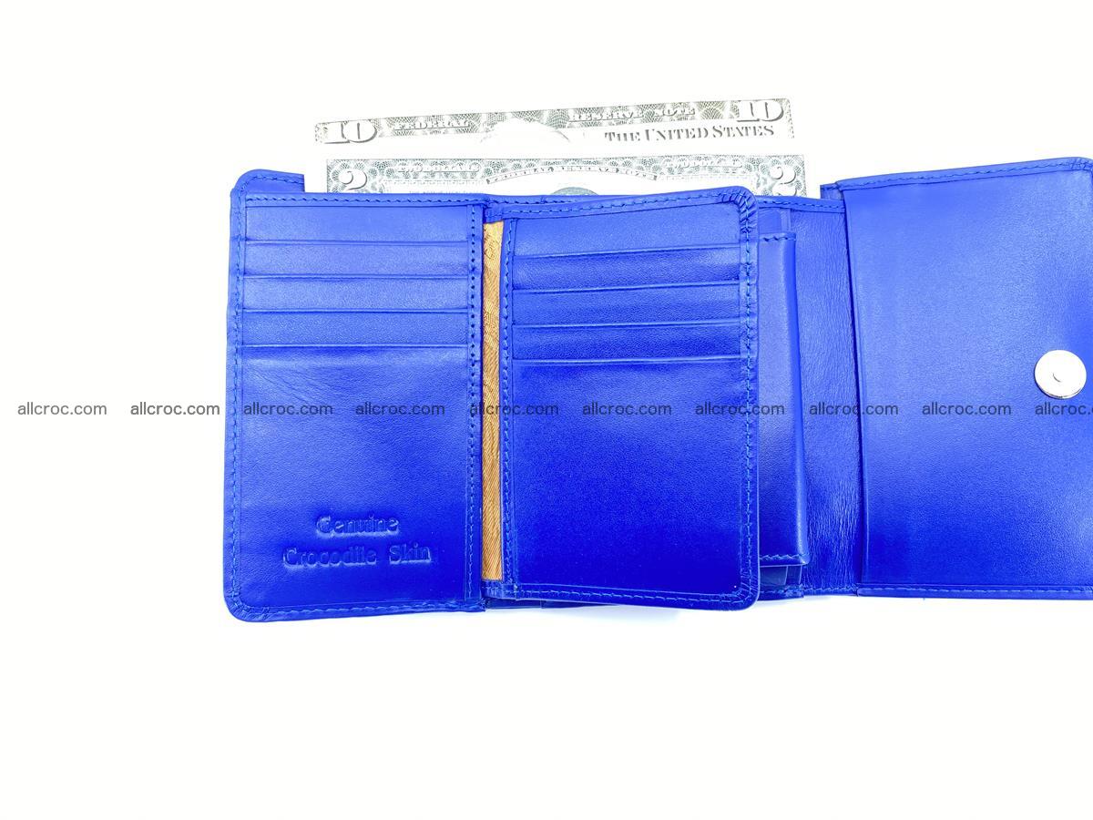 Siamese crocodile skin wallet for lady, trifold medium size 424 Foto 7