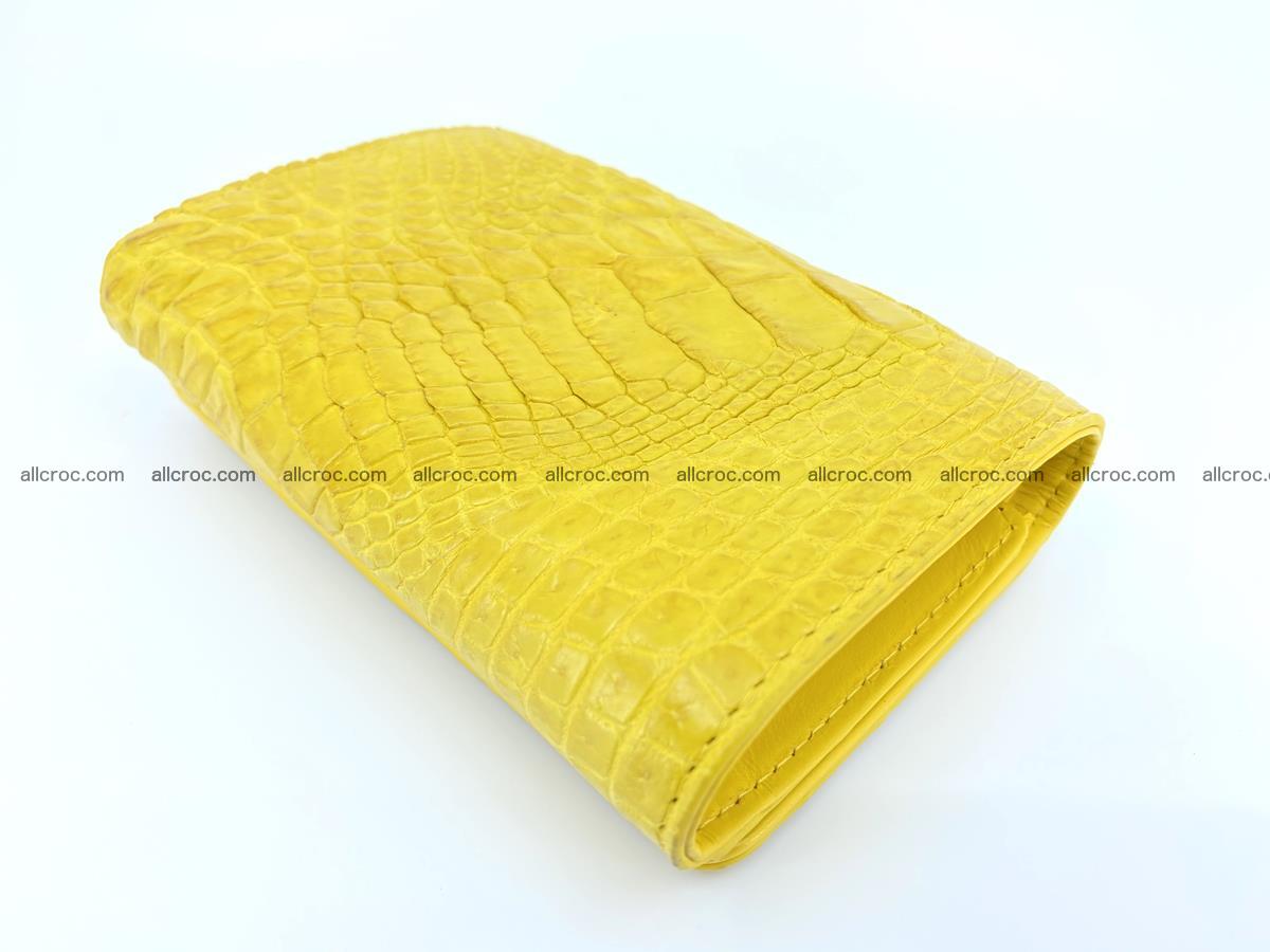 Siamese crocodile skin wallet for lady, trifold medium size 425 Foto 5