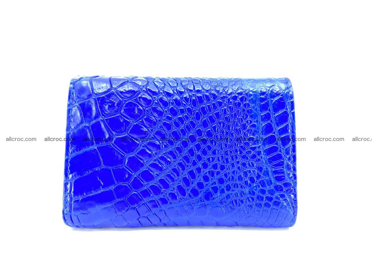Siamese crocodile skin wallet for lady, trifold medium size 424 Foto 1