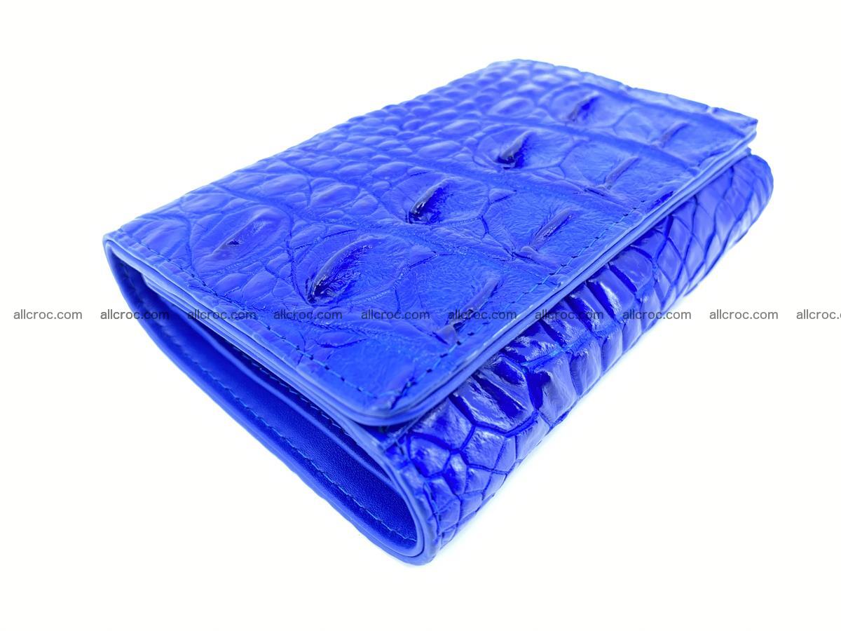 Siamese crocodile skin wallet for lady, trifold medium size 424 Foto 4