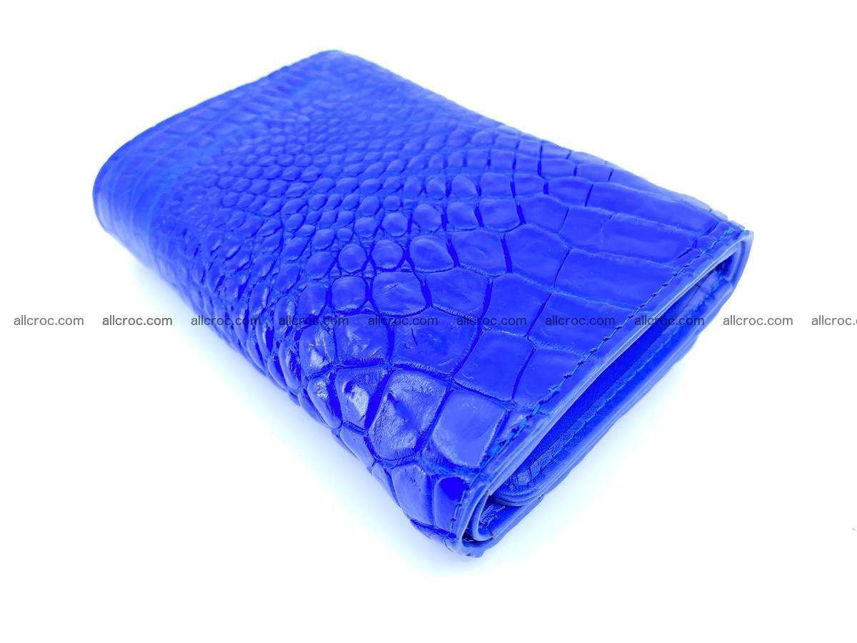 Siamese crocodile skin wallet for lady, trifold medium size 424 Foto 5