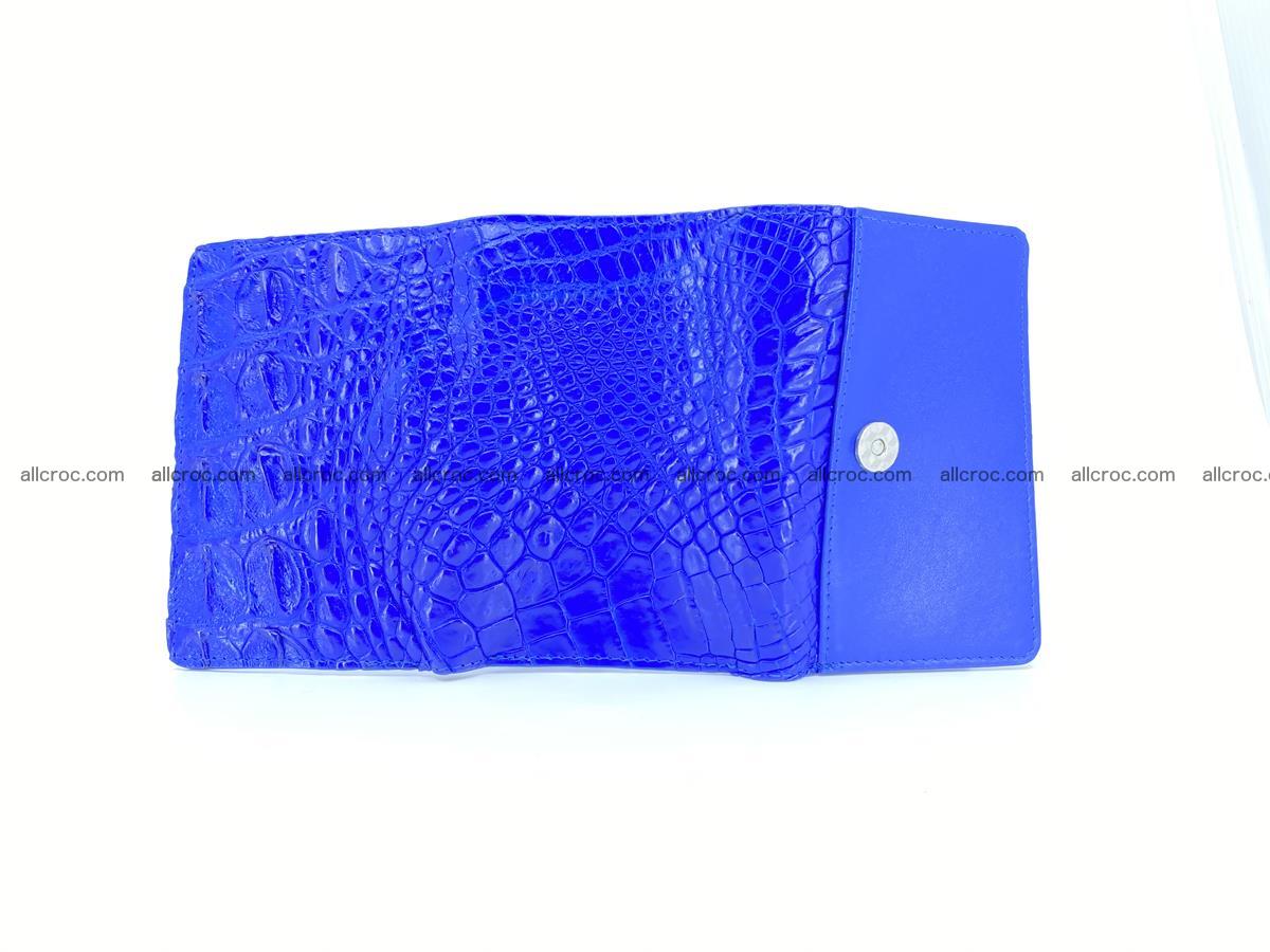 Siamese crocodile skin wallet for lady, trifold medium size 424 Foto 8