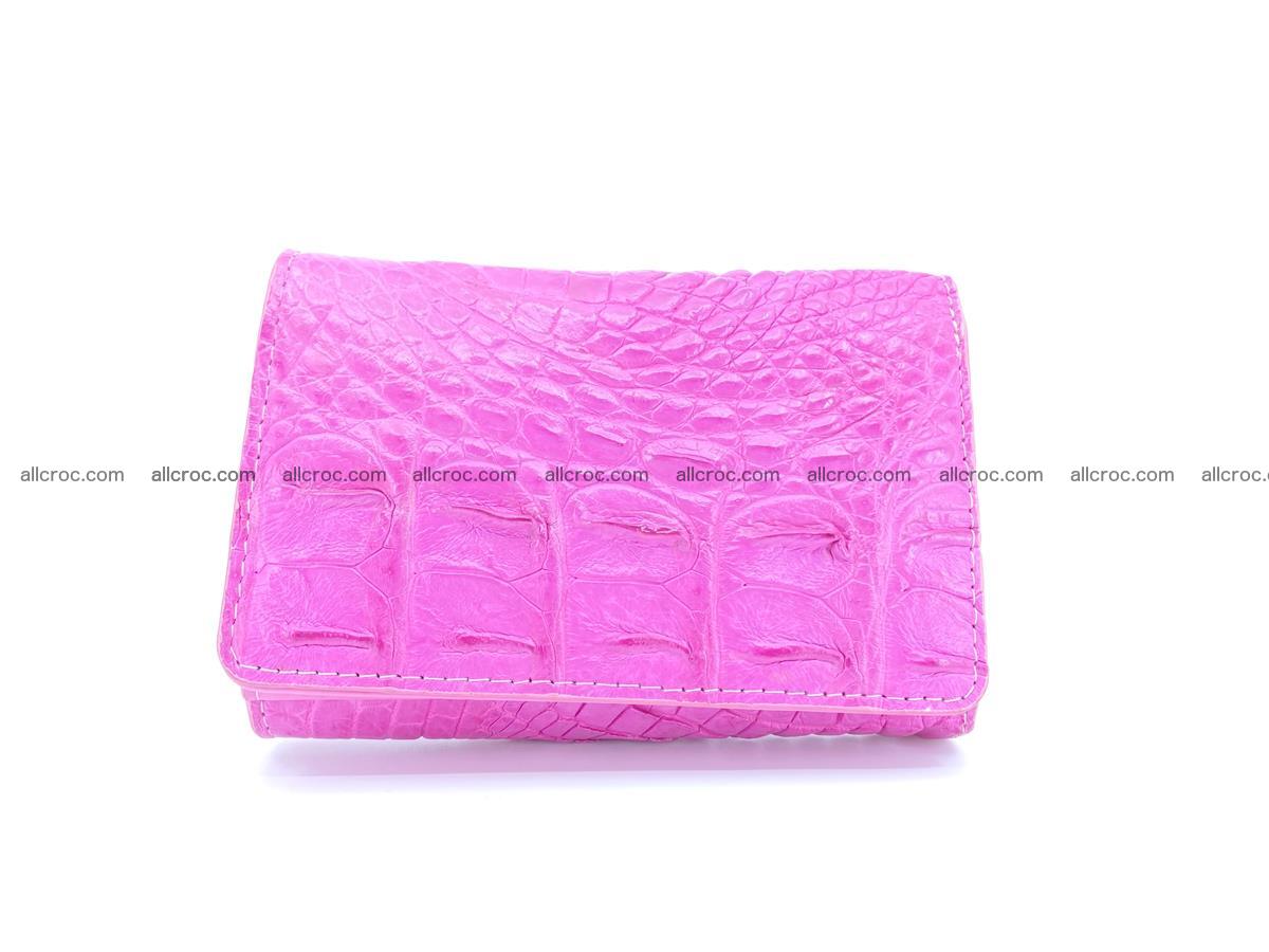 Siamese crocodile skin wallet for lady, trifold medium size 423 Foto 0