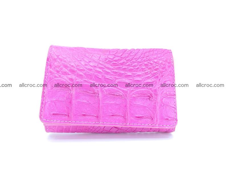 Siamese crocodile skin wallet for lady, trifold medium size 423