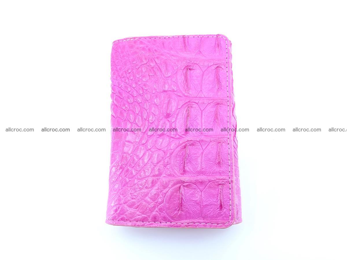 Siamese crocodile skin wallet for lady, trifold medium size 423 Foto 2