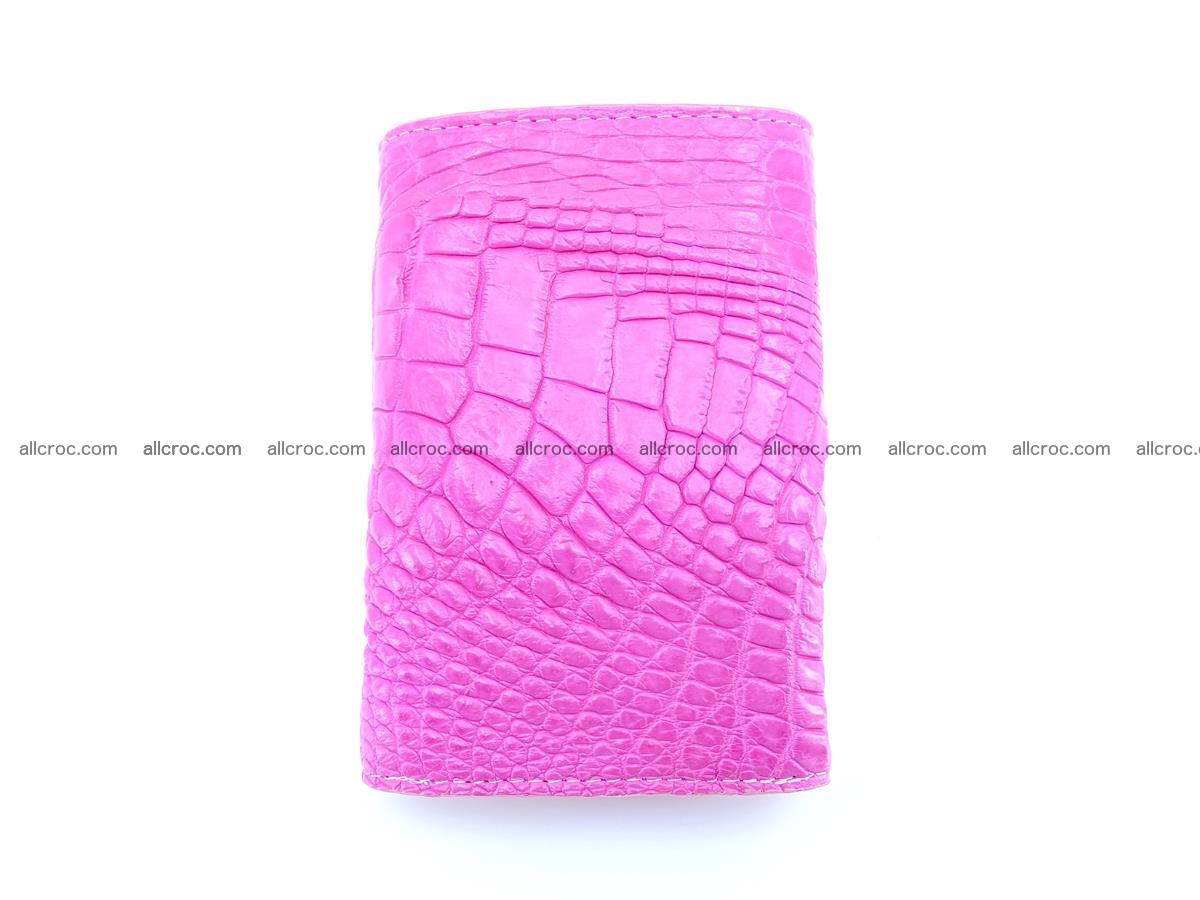 Siamese crocodile skin wallet for lady, trifold medium size 423 Foto 3