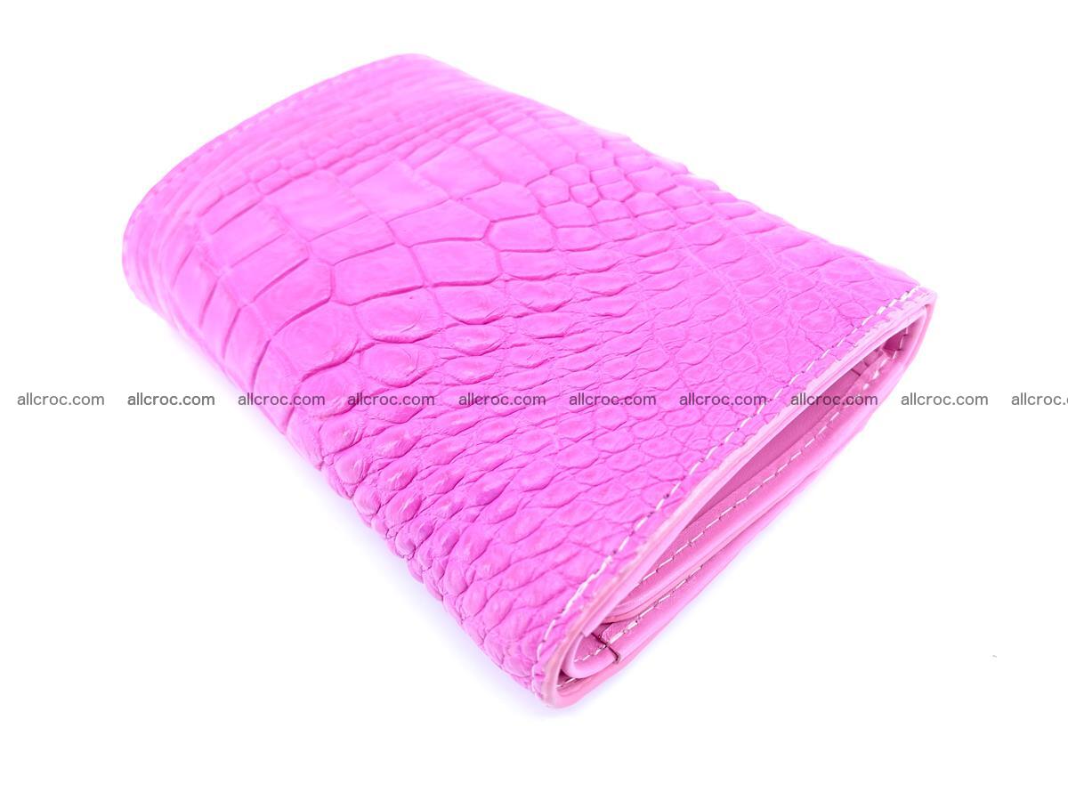 Siamese crocodile skin wallet for lady, trifold medium size 423 Foto 5