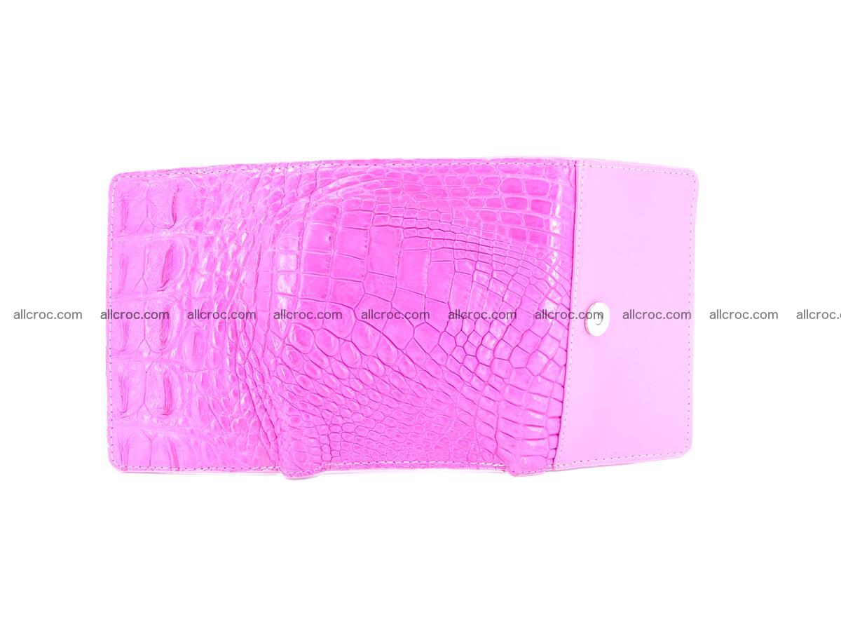 Siamese crocodile skin wallet for lady, trifold medium size 423 Foto 8