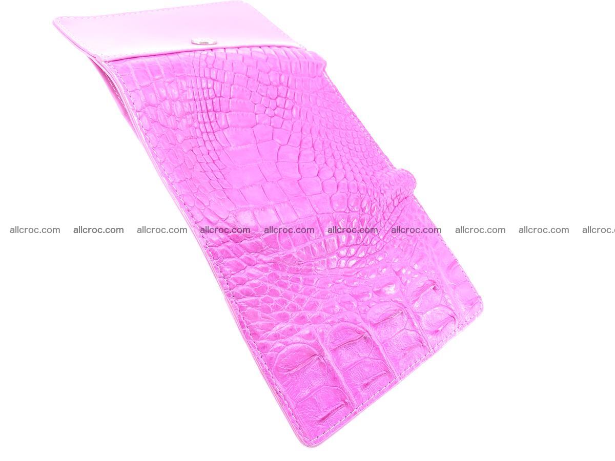 Siamese crocodile skin wallet for lady, trifold medium size 423 Foto 9