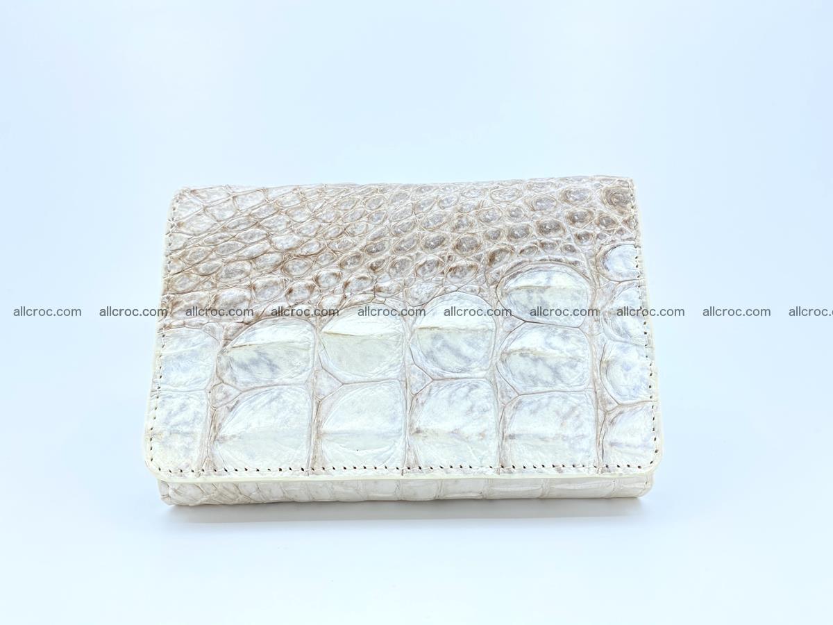Siamese crocodile skin wallet for lady, trifold medium size 426 Foto 0