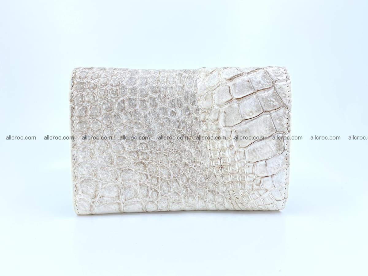 Siamese crocodile skin wallet for lady, trifold medium size 426 Foto 1