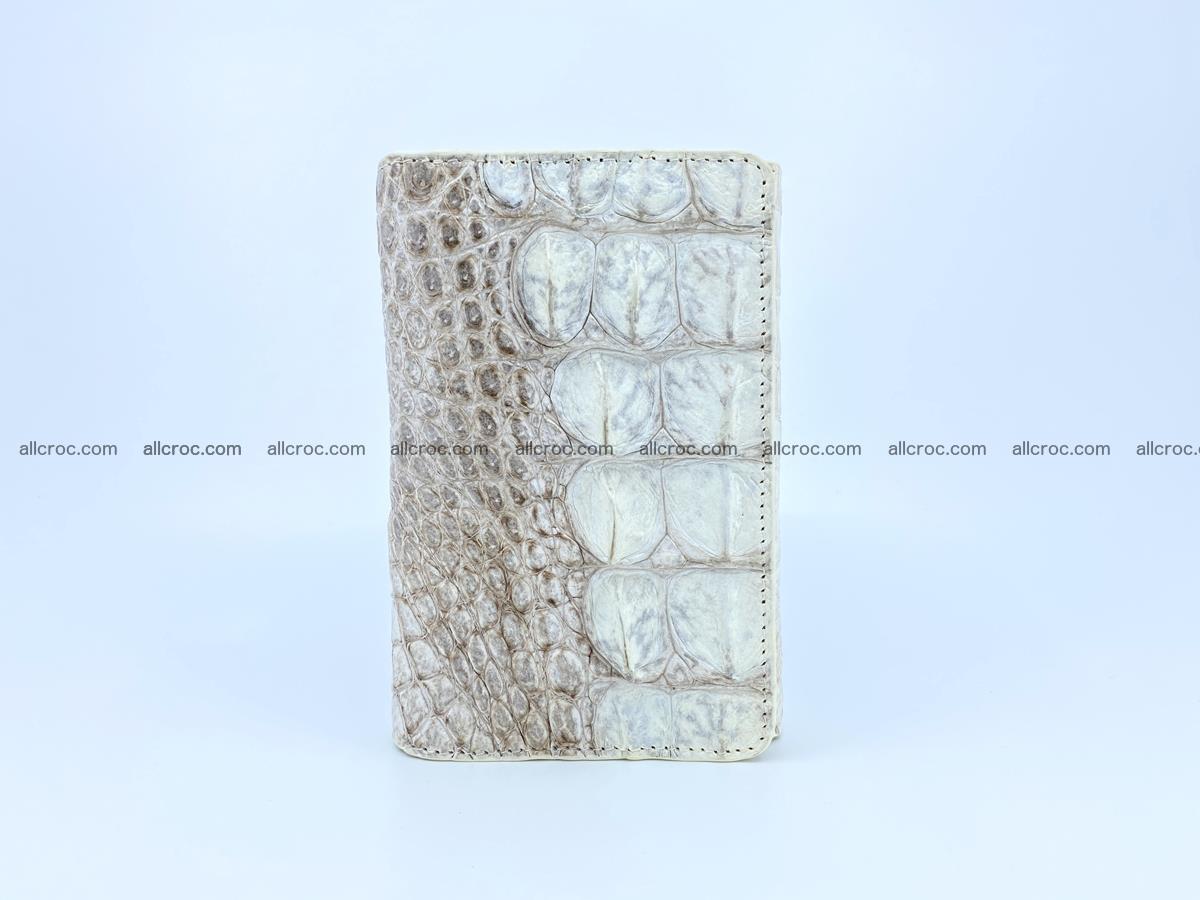 Siamese crocodile skin wallet for lady, trifold medium size 426 Foto 2