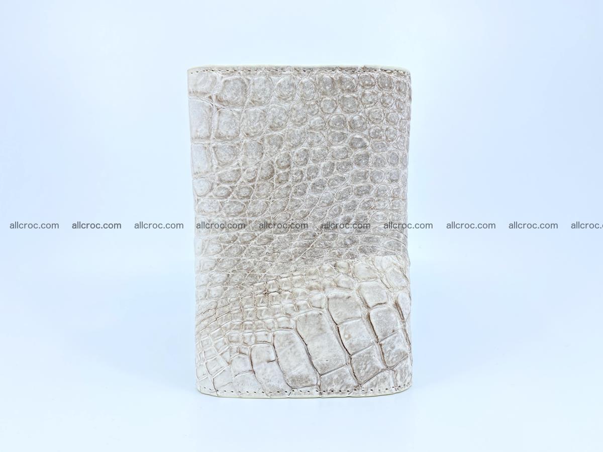 Siamese crocodile skin wallet for lady, trifold medium size 426 Foto 3