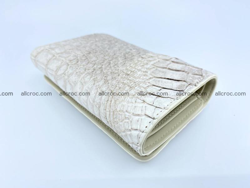 Siamese crocodile skin wallet for lady, trifold medium size 426