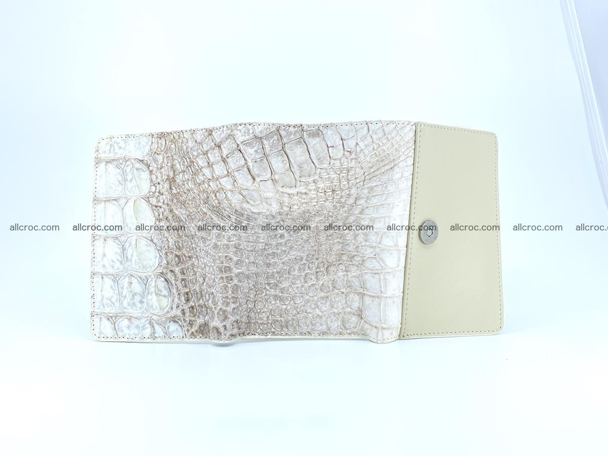 Siamese crocodile skin wallet for lady, trifold medium size 426 Foto 8