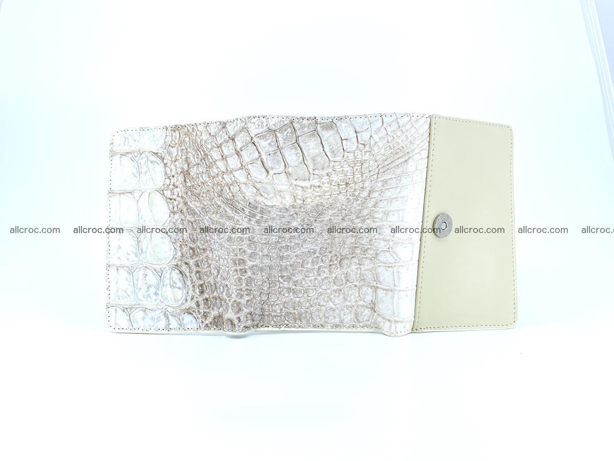 Siamese crocodile skin wallet for lady, trifold medium size 426 Foto 10