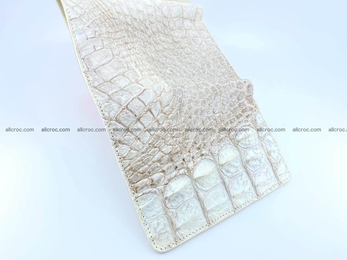 Siamese crocodile skin wallet for lady, trifold medium size 426 Foto 9
