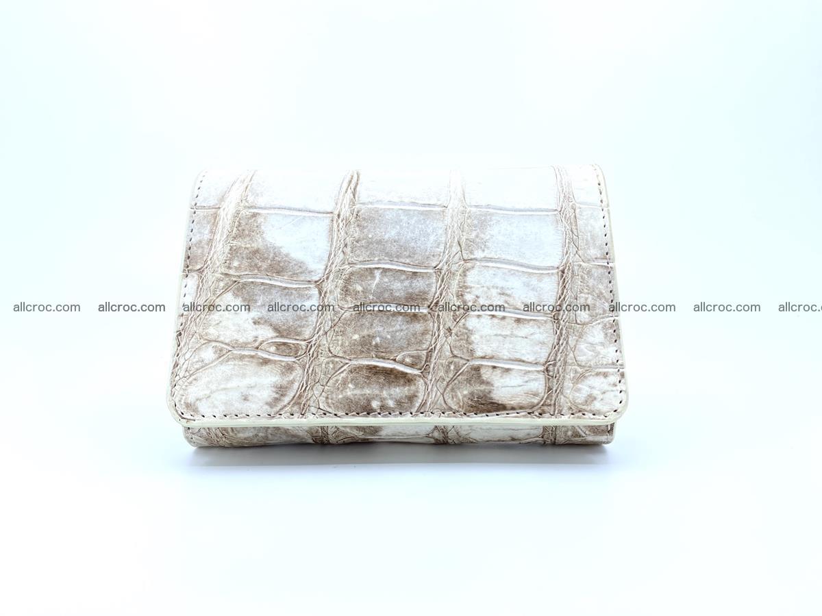 Siamese crocodile skin wallet for women belly part trifold medium size 450 Foto 0