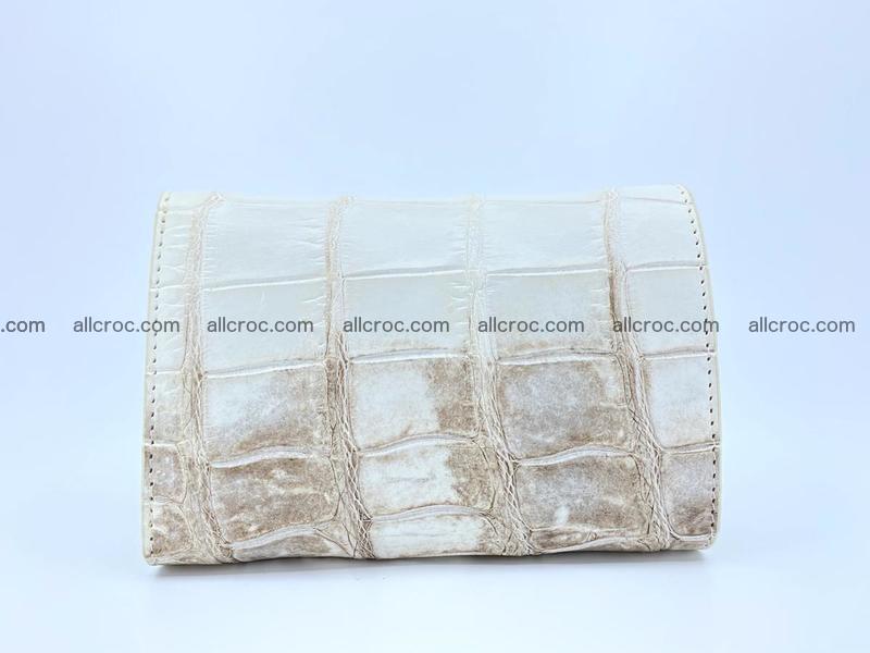Siamese crocodile skin wallet for women belly part trifold medium size 450