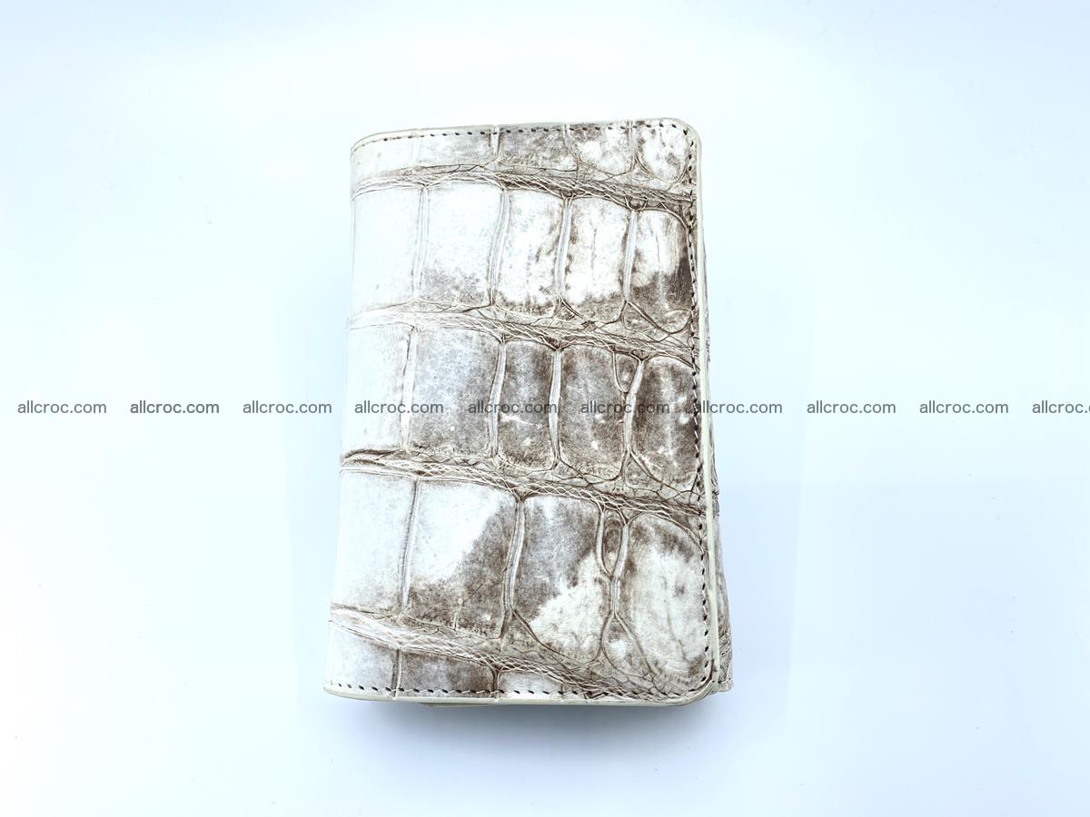 Siamese crocodile skin wallet for women belly part trifold medium size 450 Foto 2