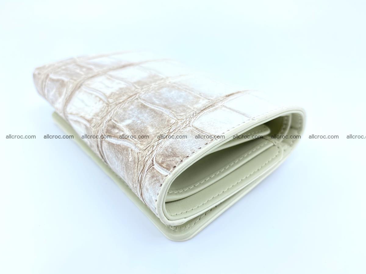 Siamese crocodile skin wallet for women belly part trifold medium size 450 Foto 5